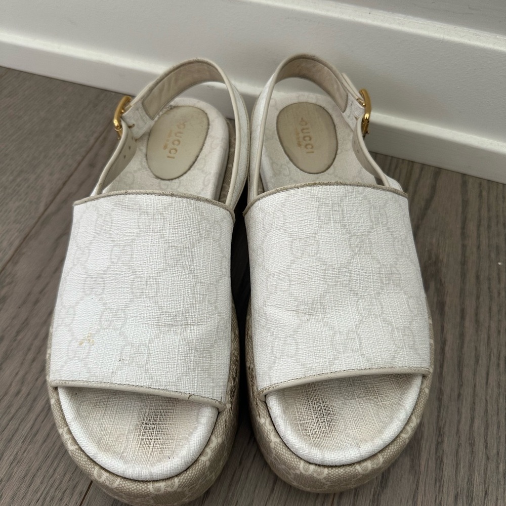 Authentic Gucci slides platform